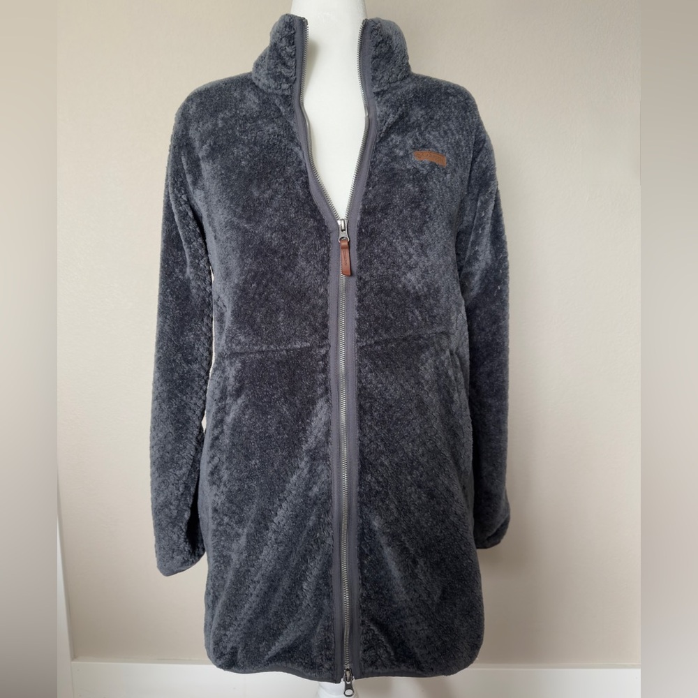 Columbia Women's Fire Side™ Long Full Zip Fleece Jacket in Charcoal Gray- Large